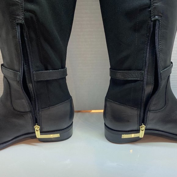 Vince Camuto Pretanna Black Leather Tall Boot - Picture 9 of 16